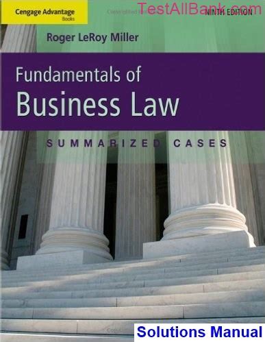Read Online Cengage Advantage Books Fundamentals Of Business Law Summarized Cases 9Th Edition 