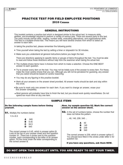 Read Census Test Preparation Guide 