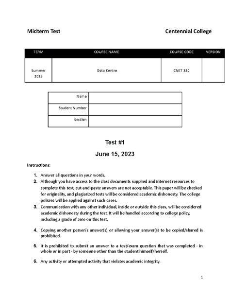 centennial college listening test practice