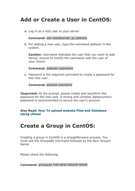 Centos User Guide