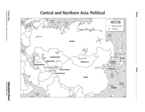 central asia map blank DriverLayer Search Engine