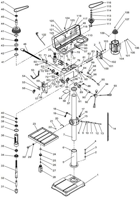 central machinery drill press replacement parts
