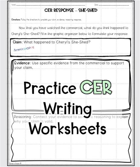 Cer Practice Worksheet Paragraphs Google Docs Pdf Cer Practice Worksheet - Cer Practice Worksheet