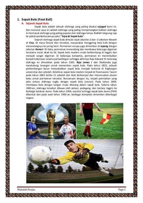 cerpen tentang sepak bola masa kecil