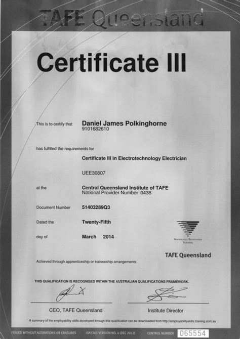 Cert 3 Electrotechnology