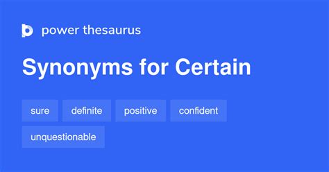 Certain Synonym