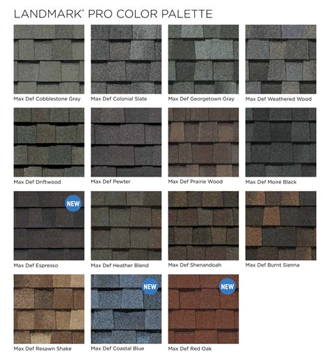 certainteed landmark colors