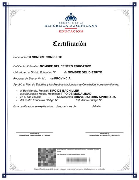 Certificado De Bachiller