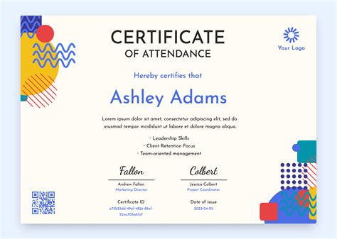 Certificate Of Attendance