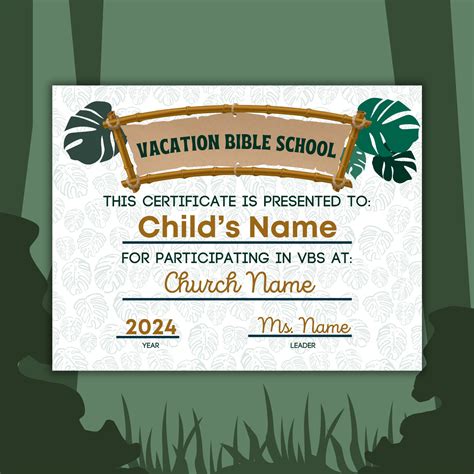 Certificate Template Jungle
