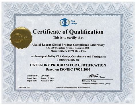 certificates and qualifications