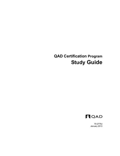 Certification Program Guide V1 Qad