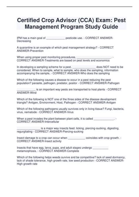 Certified Crop Advisor Exam Study Guide