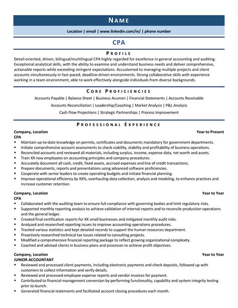 Certified Public Accountant Cpa Free Resume Examples Amp Cpa Resume Template - Cpa Resume Template