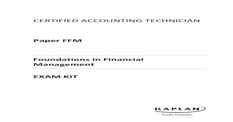 Full Download Certified Accounting Technician Exam Papers 