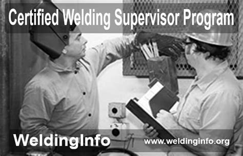 Full Download Certified Welding Supervisor Program 