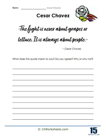 cesar chavez biography worksheet for middle school