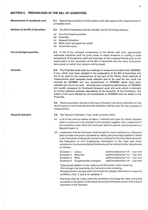 Cesmm3 Bill Of Quantities Example