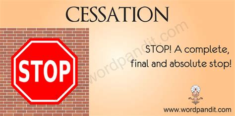 Cessation Meaning
