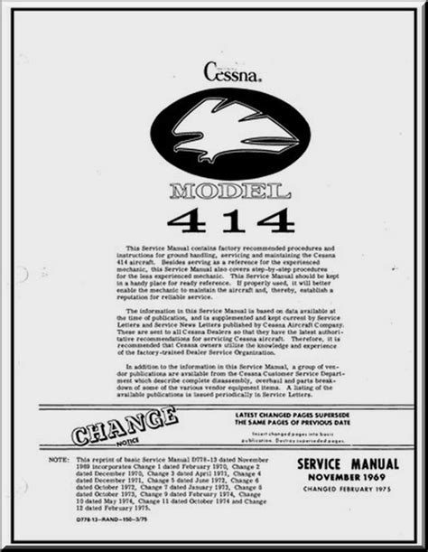Cessna 414 Manual
