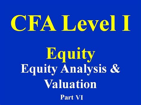 cfa level 1 equity valuation formula