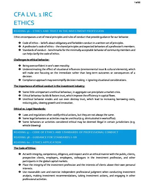 cfa level 1 notes