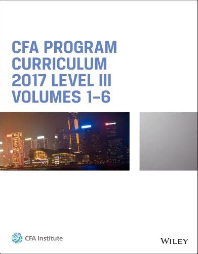 Cfa Program Curriculum 2017 Level Ii Volumes 1 6