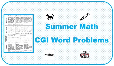 Cgi Problems Created By South Dakota Math Teacher Cgi Math Kindergarten - Cgi Math Kindergarten