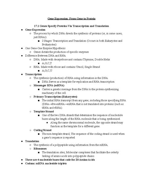 Ch 17 Ap Bio Study Guide Answers