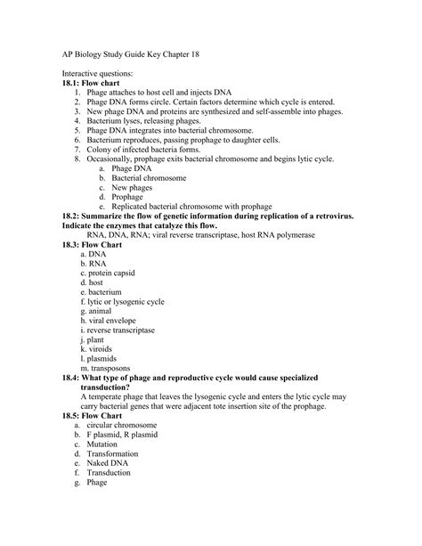 Ch 18 Ap Bio Study Guide Answers