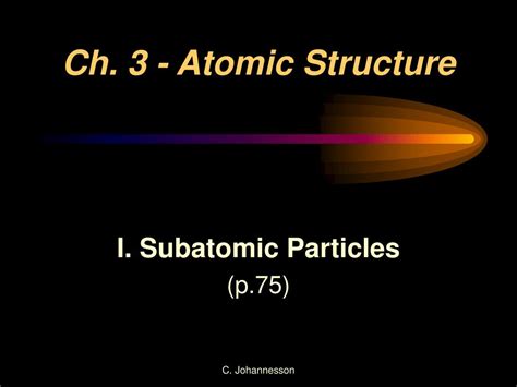 Ch 3 Atomic Structure And The Periodic Table