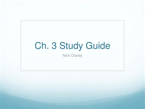 Ch 3 Study Guide For Test Sullivanmiddle Vt S