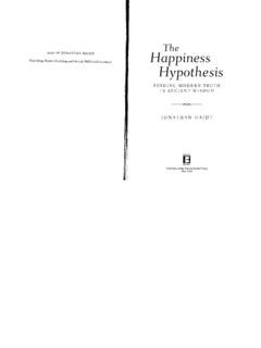 Ch 4 Happiness Hypothesis