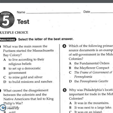 Ch 5 Lesson 2 Test Social Studies Pearson Our Nation Textbook 5th Grade - Our Nation Textbook 5th Grade