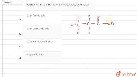 Ch3ch2cooh Iupac Name