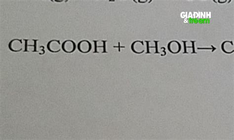 ch3cooh ra ch3cooc2h5 | CH3COOH C2H5OH CH3COOC2H5 H2O VnDoccom