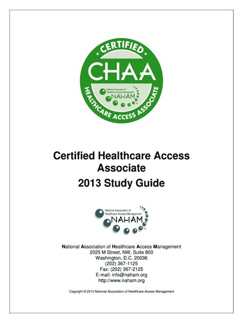 Full Download Chaa Certification Study Guide 