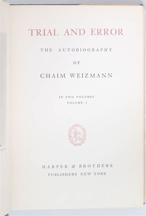chaim weizmann autobiography