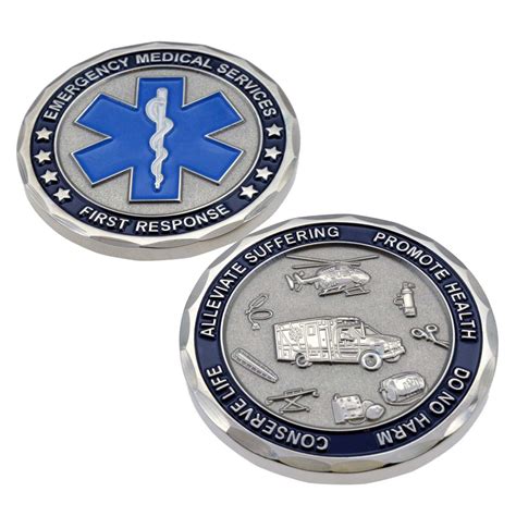 Challenge Coin Ems Most People Stay In To Blue Life Coin - Blue Life Coin
