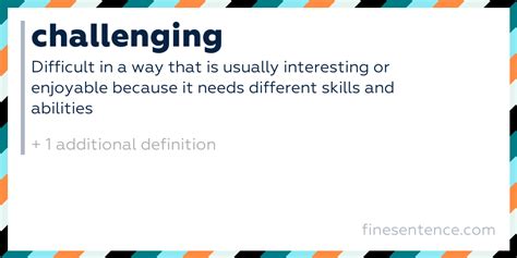 challenging definition