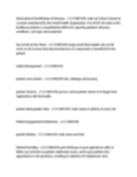 cham exam study guide