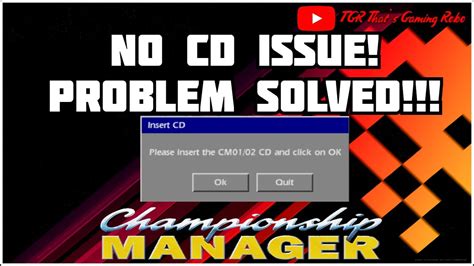 championship manager 01 02 insert cd error