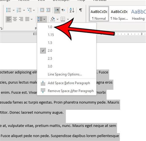 change to single space in word