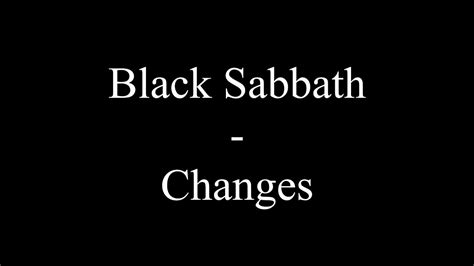 changes lyrics black sabbath