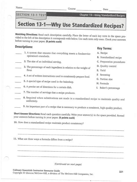 Changing Recipe Yield Worksheet Answers   Ice Cream Science Projects - Changing Recipe Yield Worksheet Answers