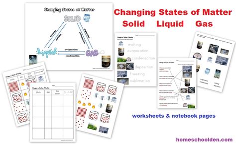 Changing States Of Matter Packet 50 Pages Homeschool States Of Matter Middle School Worksheet - States Of Matter Middle School Worksheet