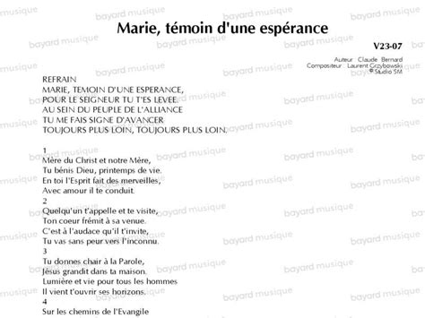 Chant D Esperance