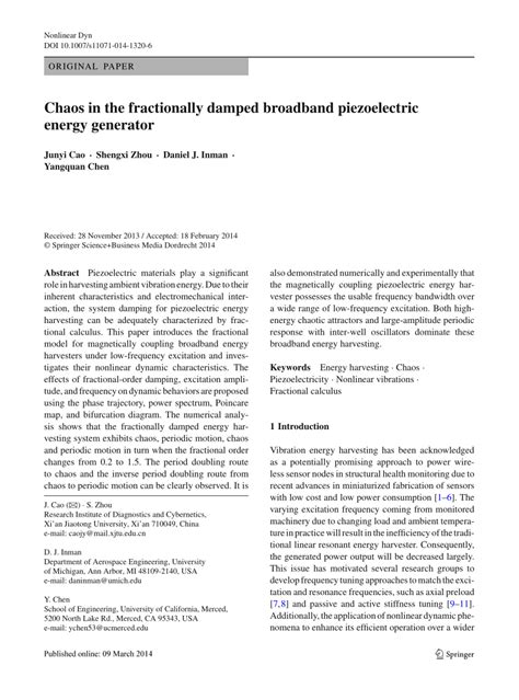 Full Download Chaos In The Fractionally Damped Broadband Piezoelectric 