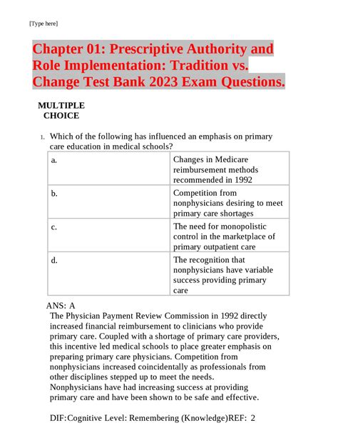 Chapter 01 Prescriptive Authority And Role Implementation