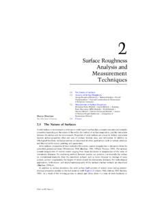 Chapter 02 Surface Roughness Analysis And Measurement